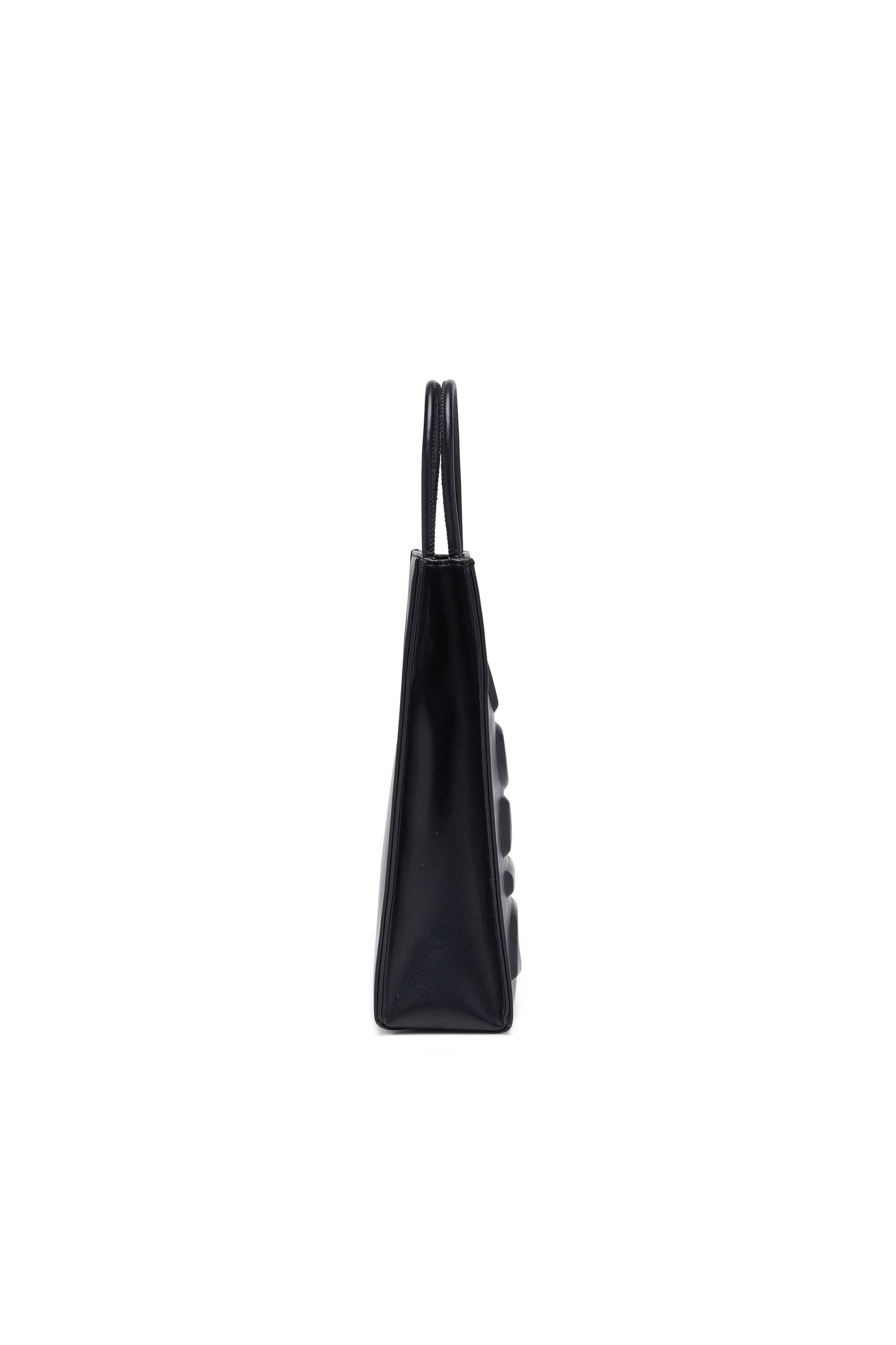 Diesel - DSL 3D SHOPPER M X, Man's Dsl 3D M-PU tote bag with embossed logo in Black - 4