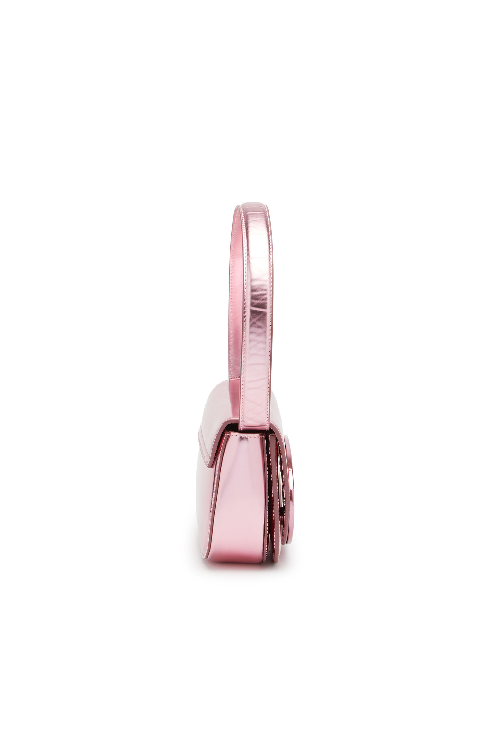 Diesel - 1DR, Woman's 1DR-Iconic shoulder bag in mirrored leather in Pink - 4