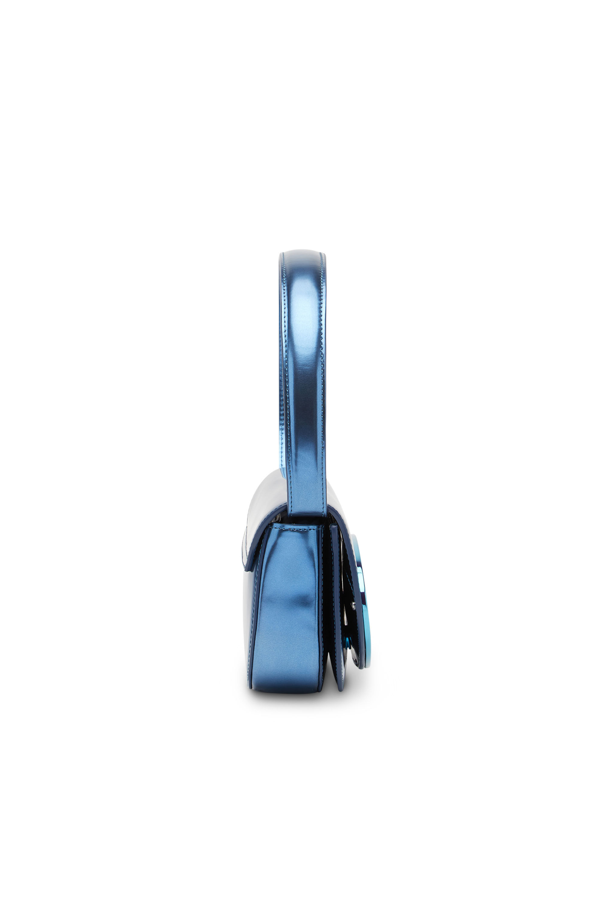 Diesel - 1DR, Woman's 1DR-Iconic shoulder bag in mirrored leather in Blue - 4