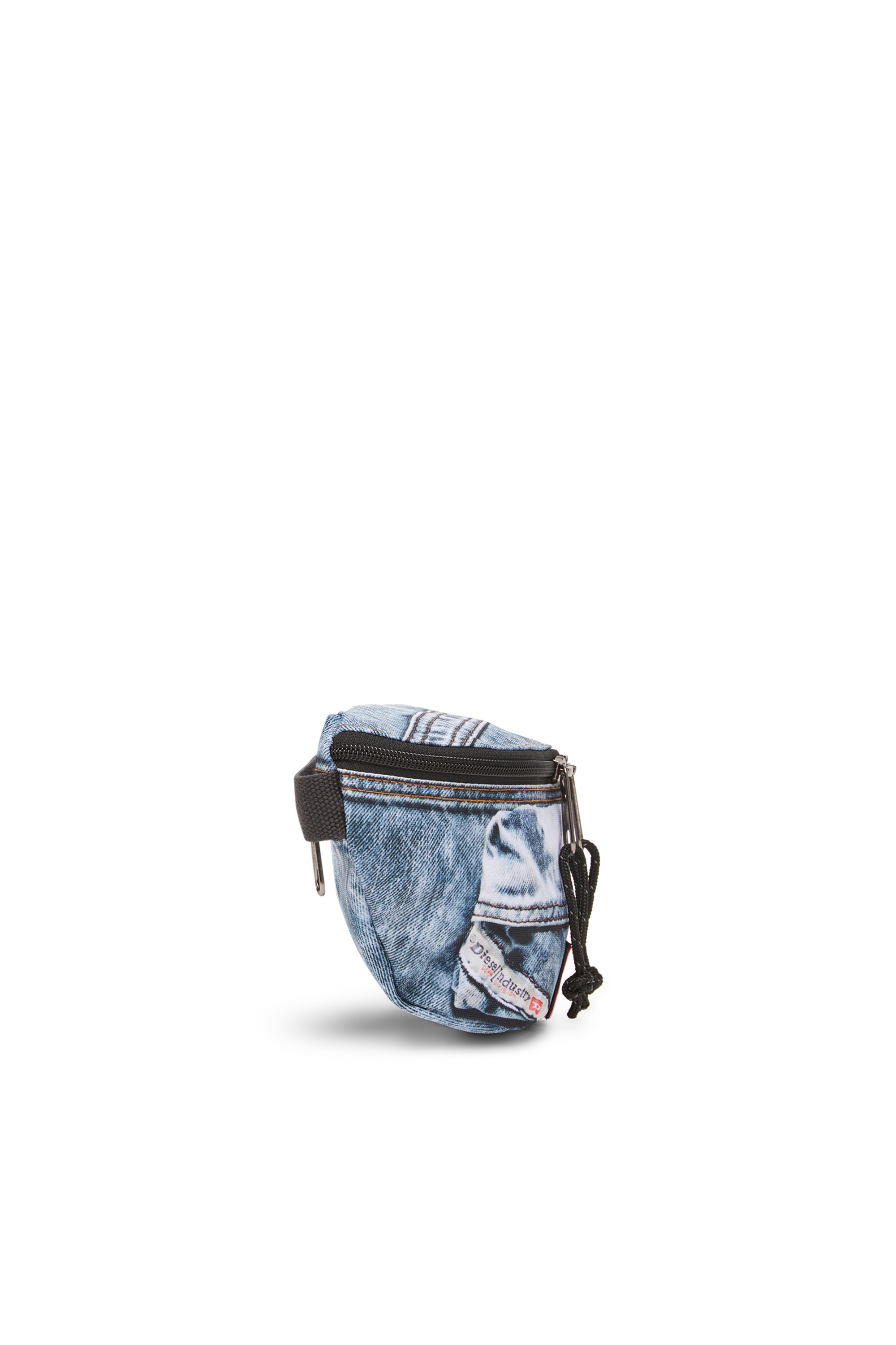 Diesel - DIESEL SPRINGER, Unisex's Belt bag in trompe l'oeil denim in Blue - 2