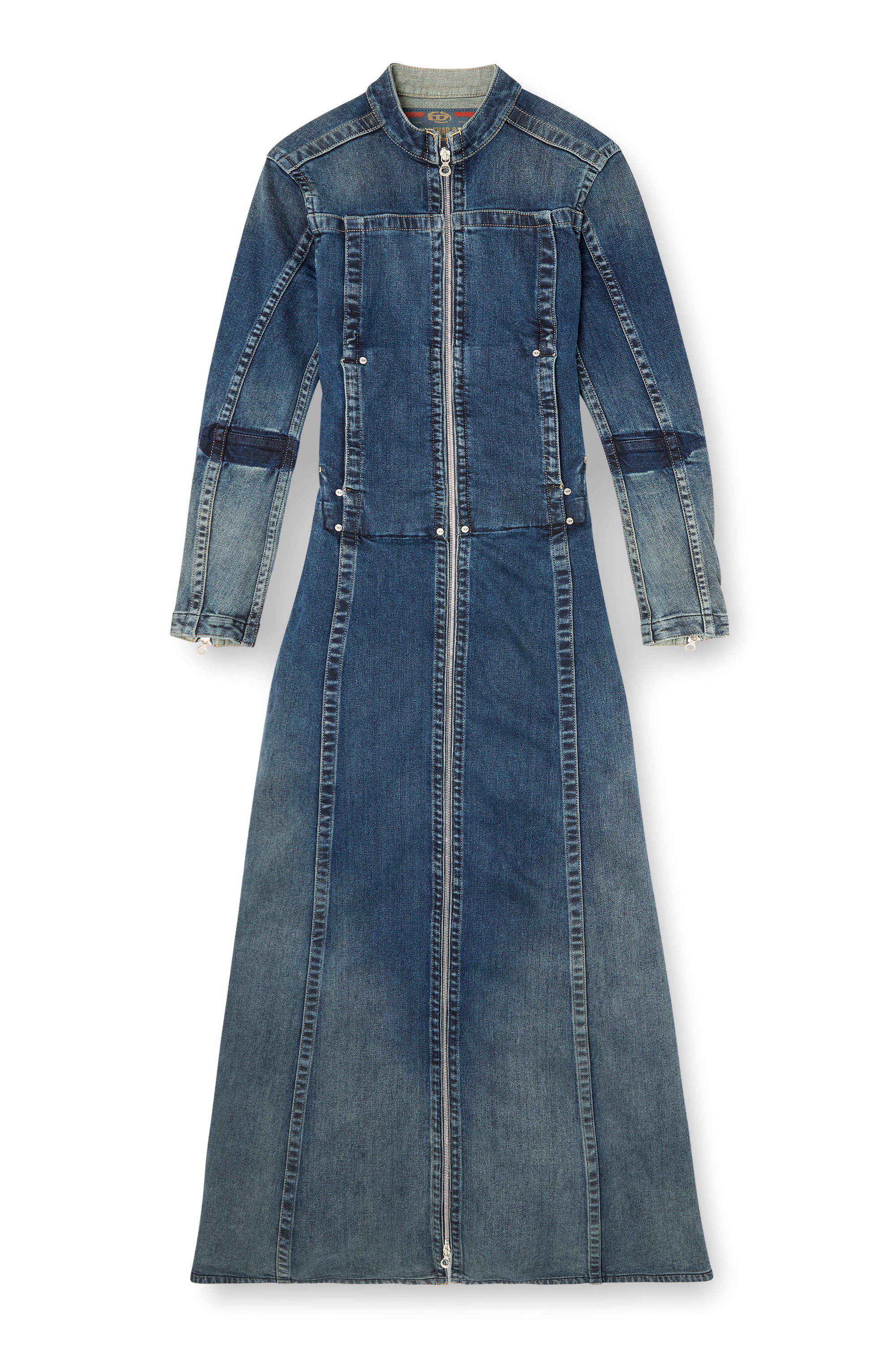 Diesel - DE-RO1-RE-FSG, Woman's Maxi dress in Rehab denim in Dark Blue - 3