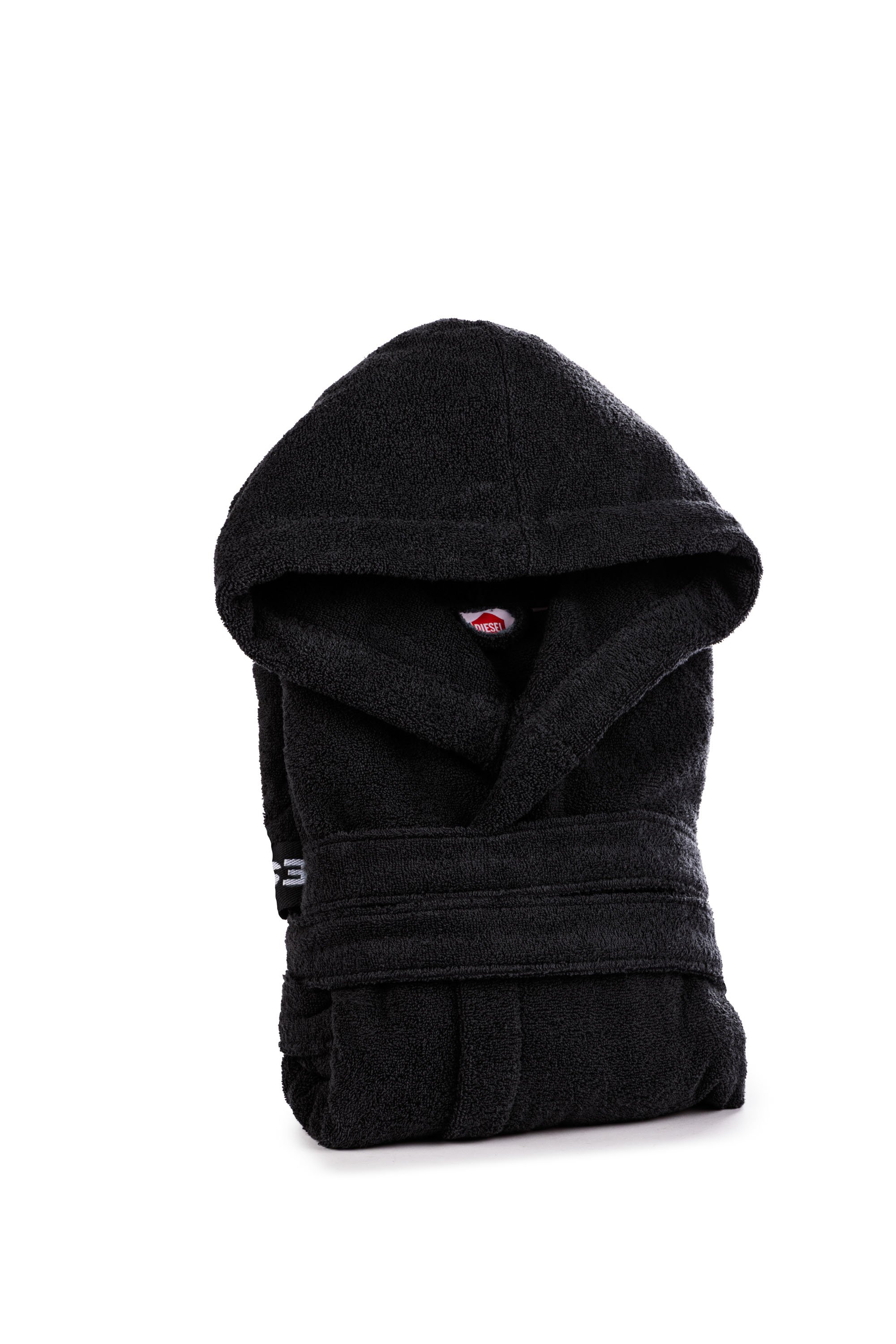 Diesel - 1015125 LOGO-COTTON BATHROBE SIZE XL/XXL, Unisex's Logo-Cotton Terry Bathrobe, XL/XXL size in Black - 1