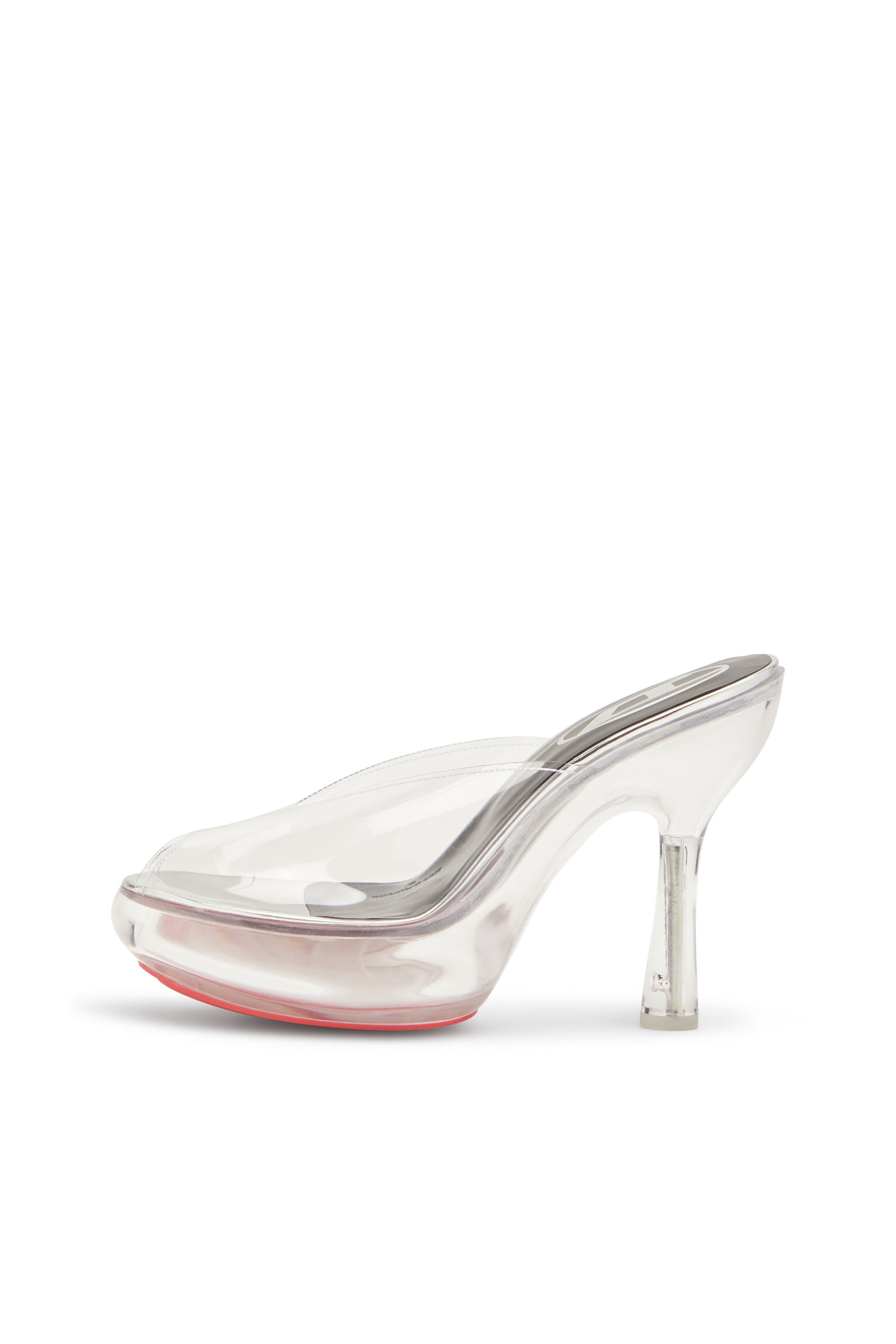 Diesel - D-LAKE PLATFORM SDL, Woman's D-Lake-Platform mules in TPU and acetate in White - 3