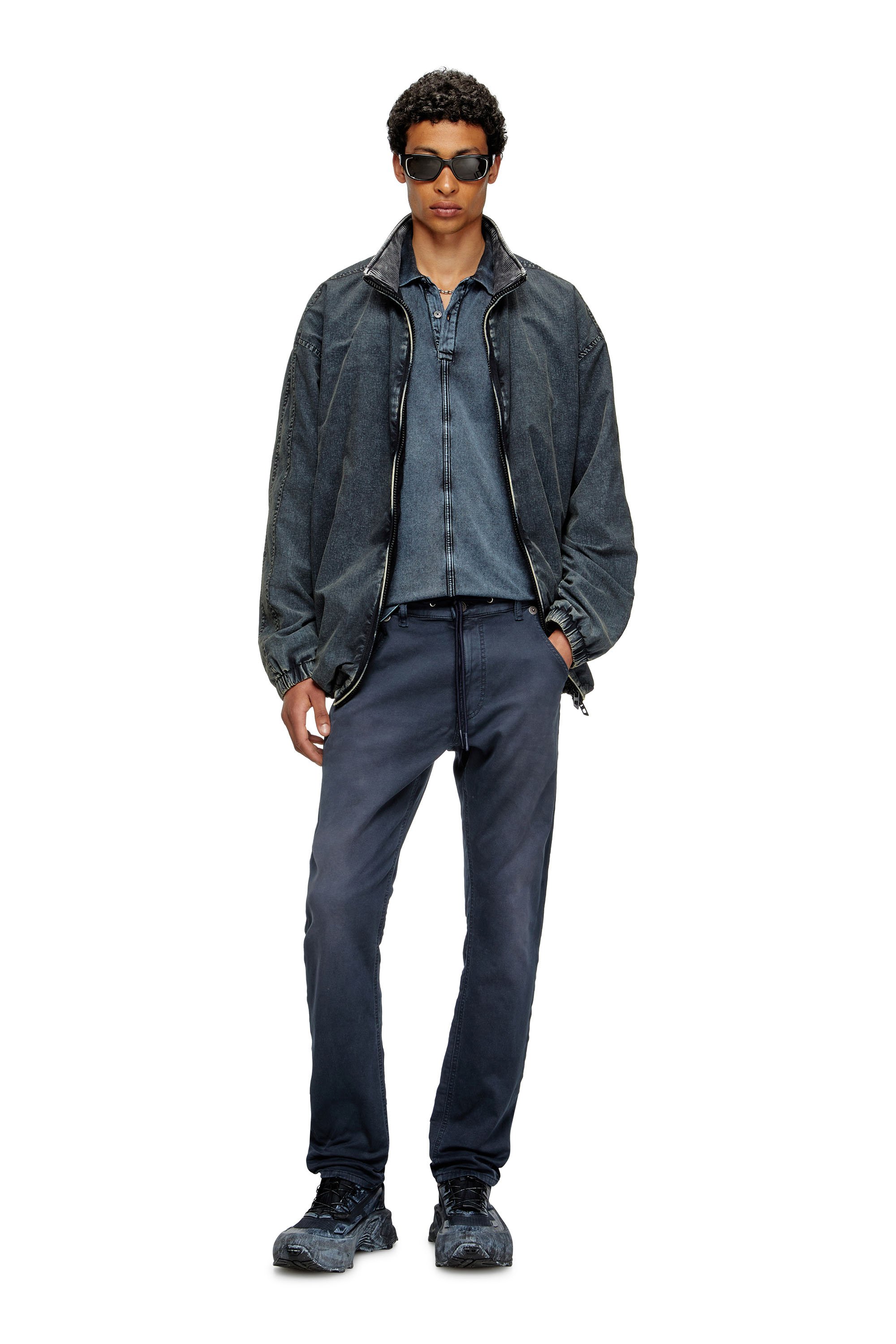 Diesel - Man's Regular 2030 D-Krooley Joggjeans® 0670M, Dark Blue - 2