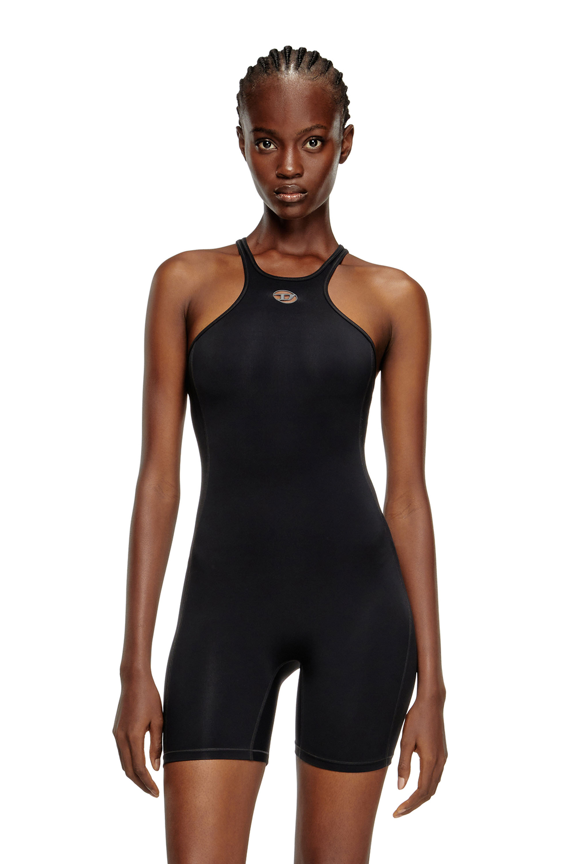 Diesel - NYDIA-UTLT, Woman's Racer back playsuit in Black - 1