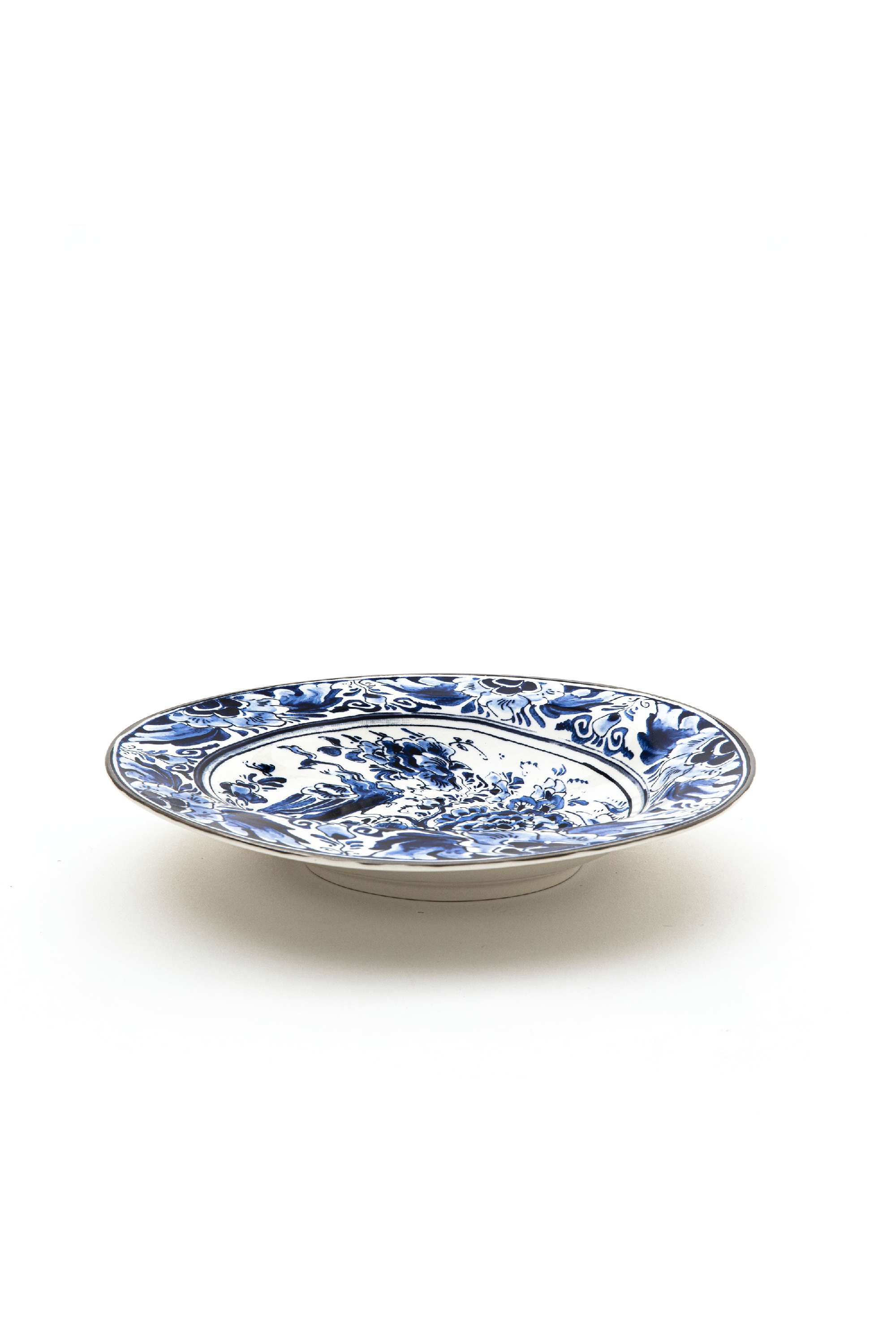 Diesel - 11222 SOUP PLATE IN PORCELAIN "CLASSIC O, Unisex's Pocelain soupe plate in White/Blue - 4