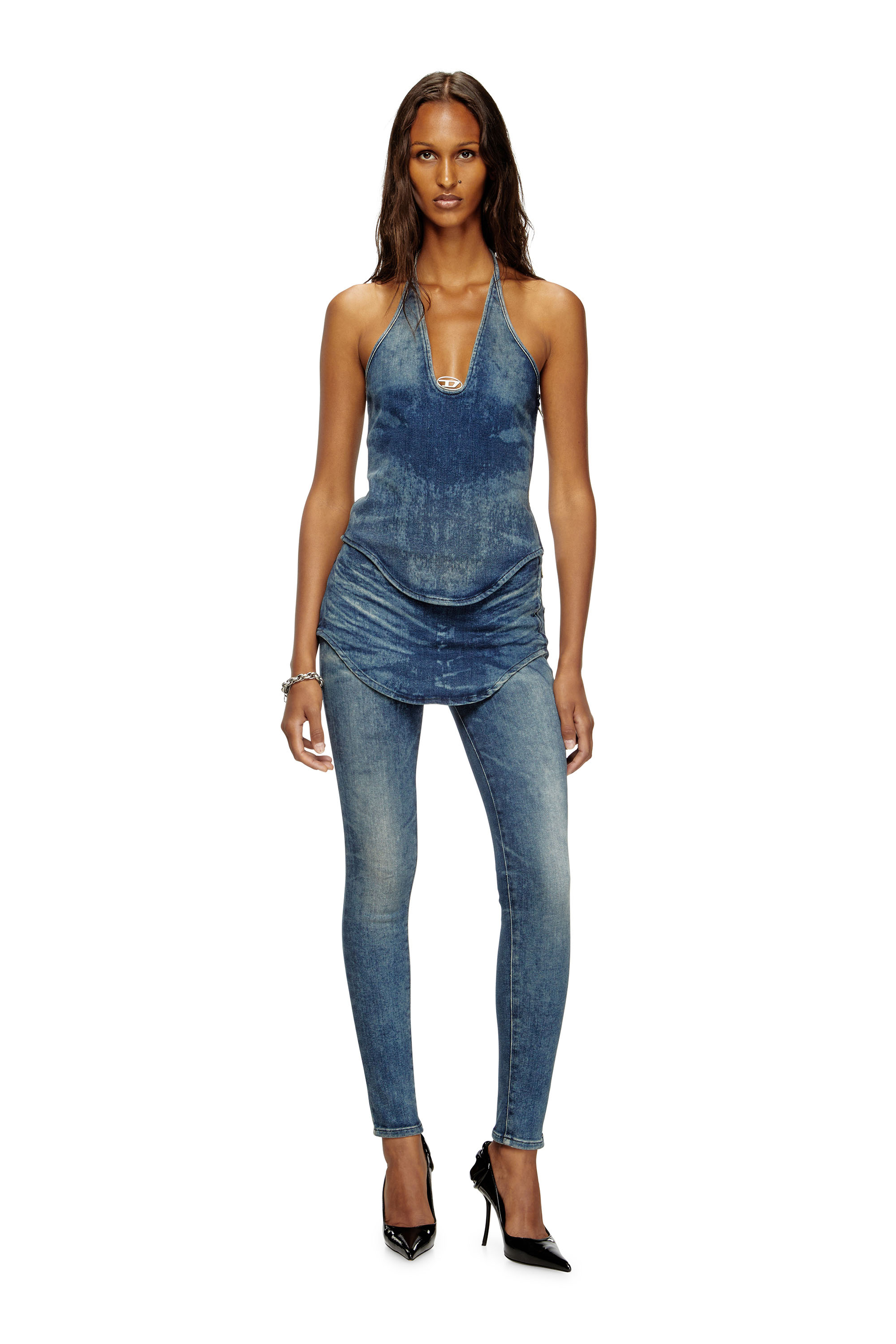 Diesel - Woman's Slim Jeans D-Gnol 09M95, Medium blue - 2